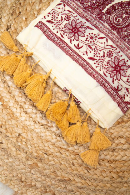 Noor Paisley Mul Cotton Saree