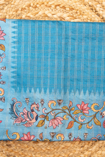 Neel Kamal Matka Tussar Saree
