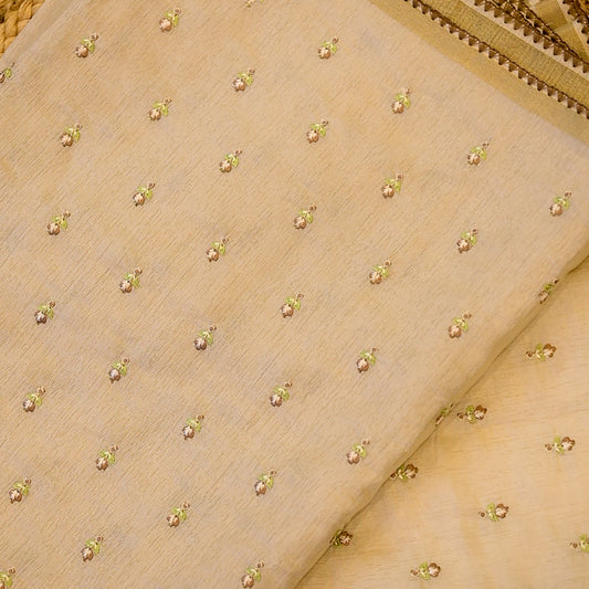 Mul Chanderi Saree– Earth Blossom SS047