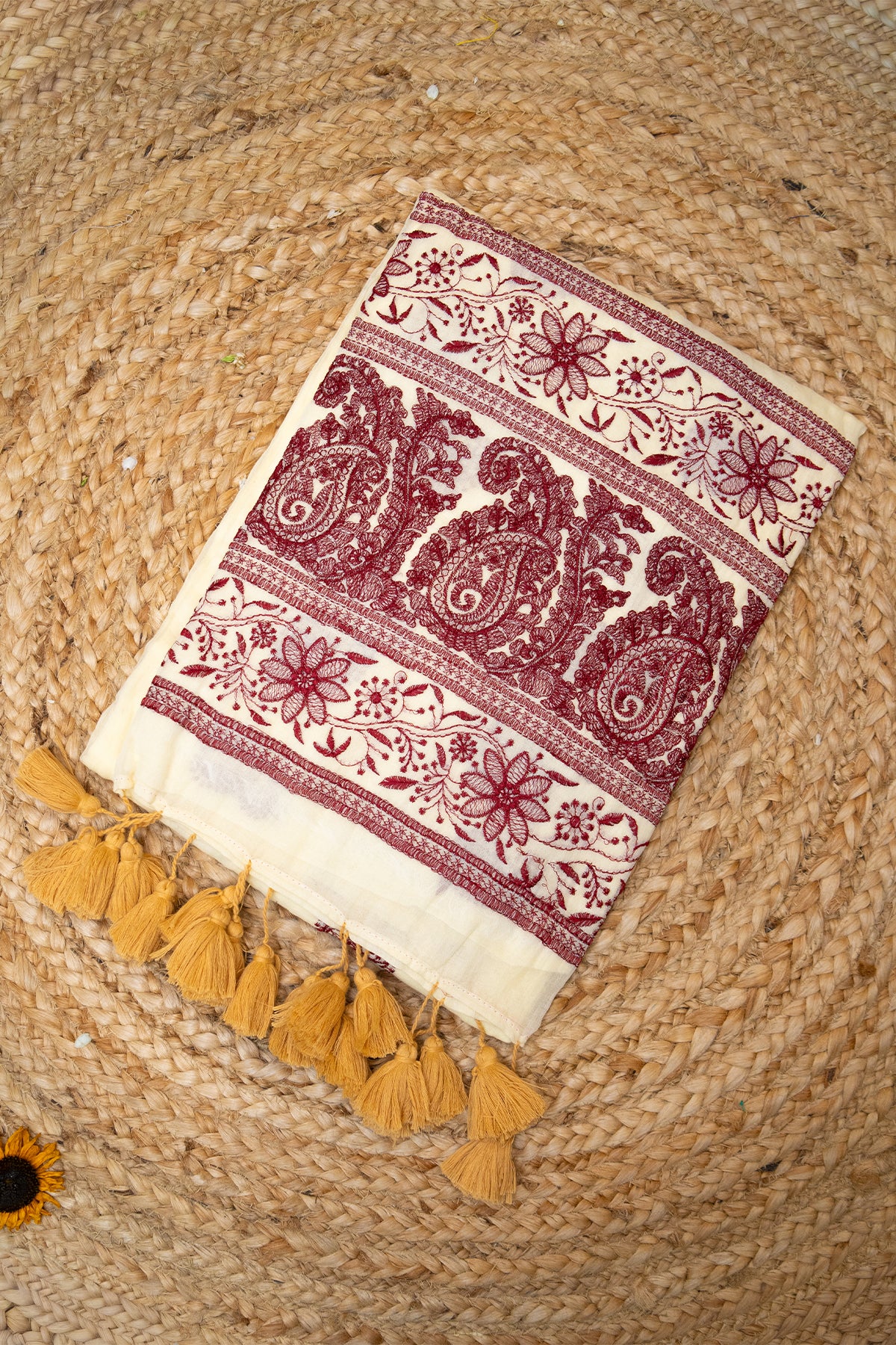Noor Paisley Mul Cotton Saree