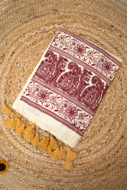 Noor Paisley Mul Cotton Saree