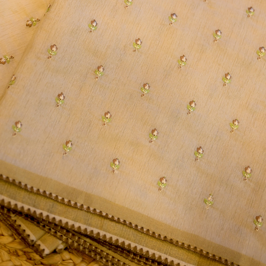 Mul Chanderi Saree– Earth Blossom SS047