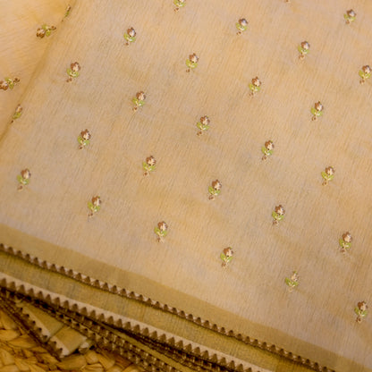 Mul Chanderi Saree– Earth Blossom SS047