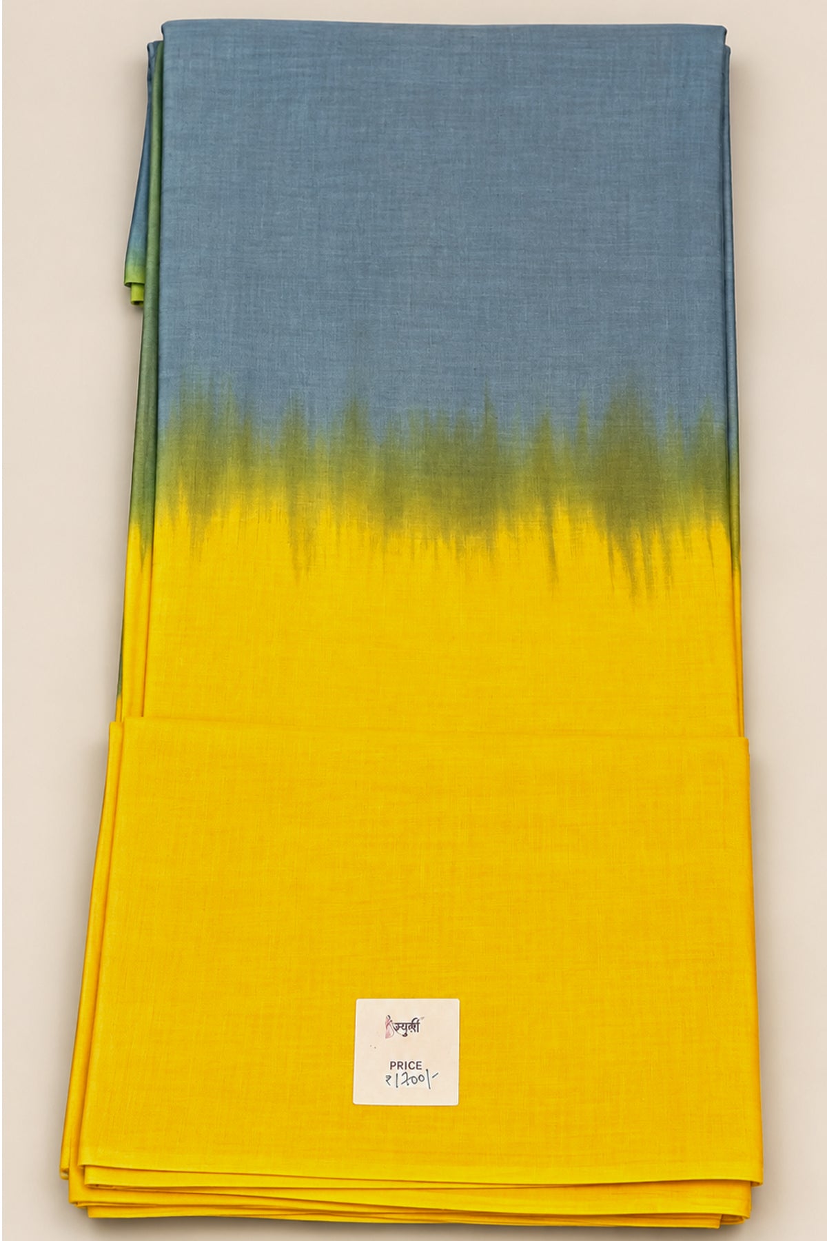 Sky & Sun Ombre Pure Cotton Hand Tie Dye Saree – SS081
