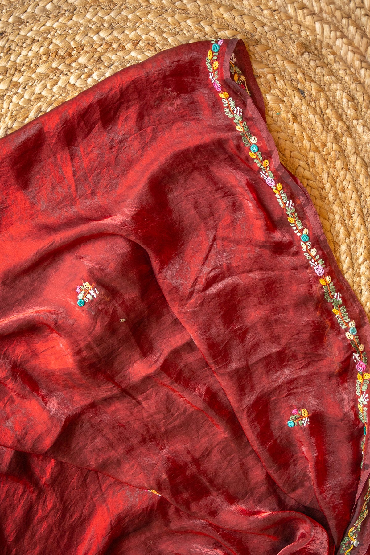 Ruby Aura Space Silk Saree