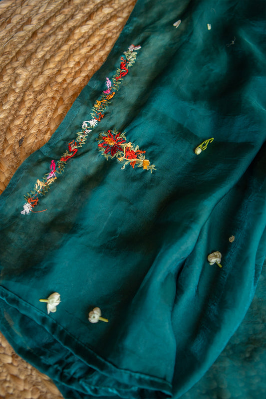 Emerald Vanya Space Silk Saree