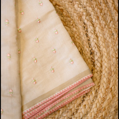 Mul Chanderi Saree – Blush Bloom SS046