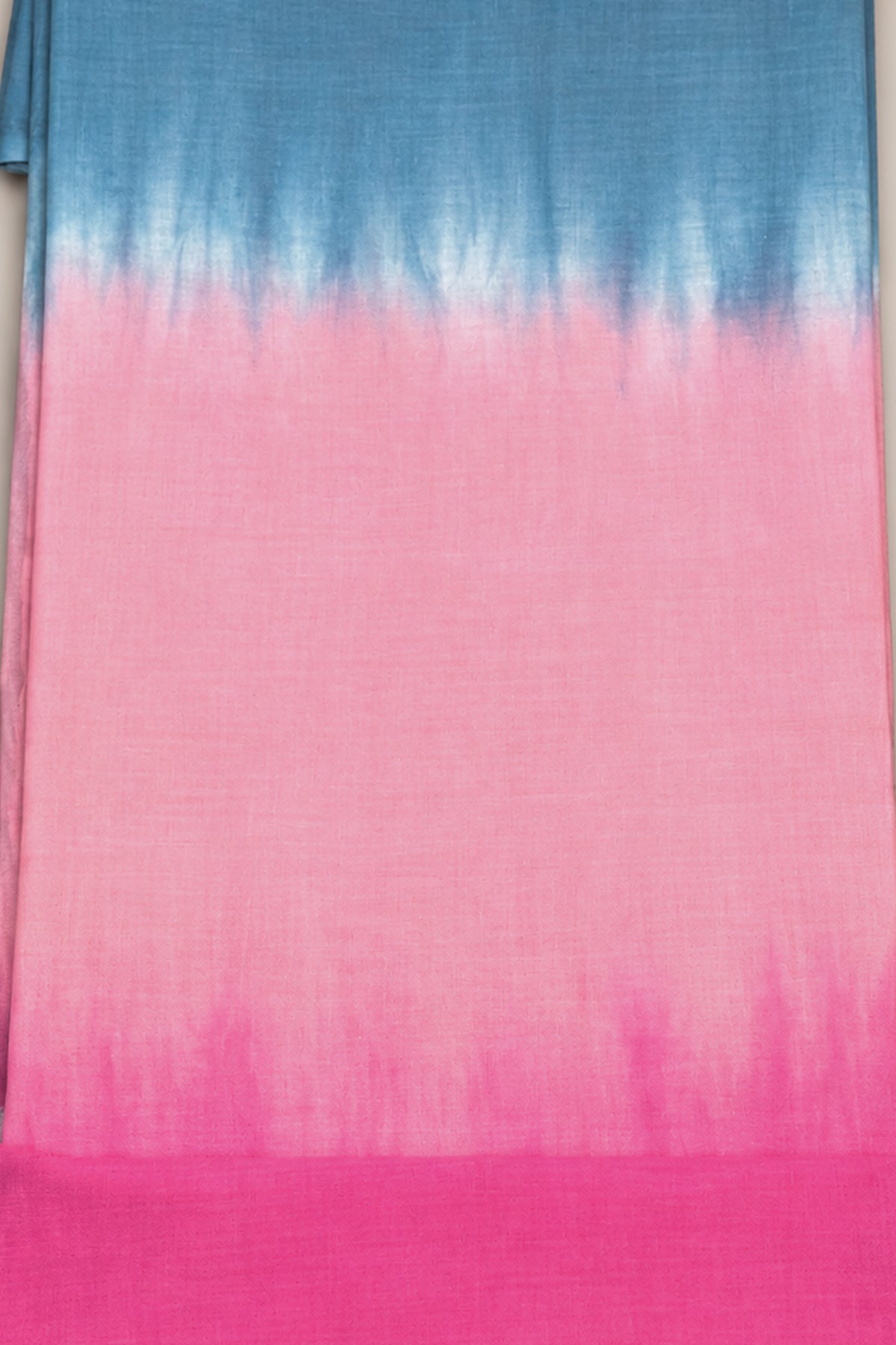 Ocean Mist & Fuchsia Ombre Pure Cotton Hand Tie Dye Saree – SS082