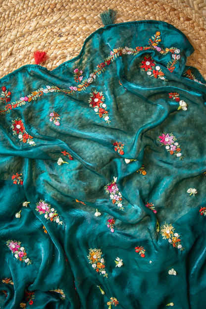 Emerald Vanya Space Silk Saree
