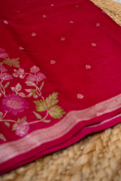 Rani Mayur Khaddi Silk Saree
