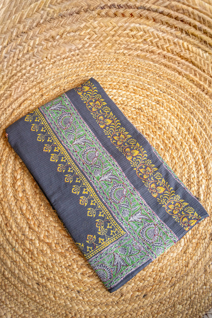 Noir Kalam Handcrafted Mul Cotton Saree