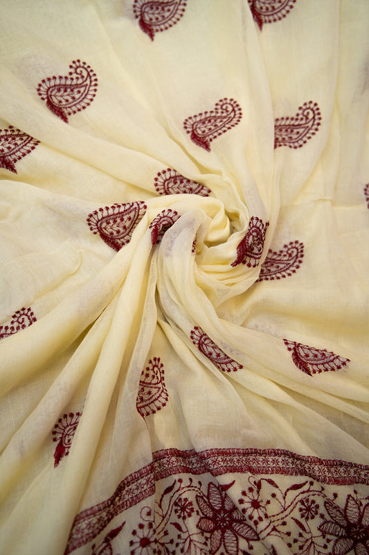 Noor Paisley Mul Cotton Saree