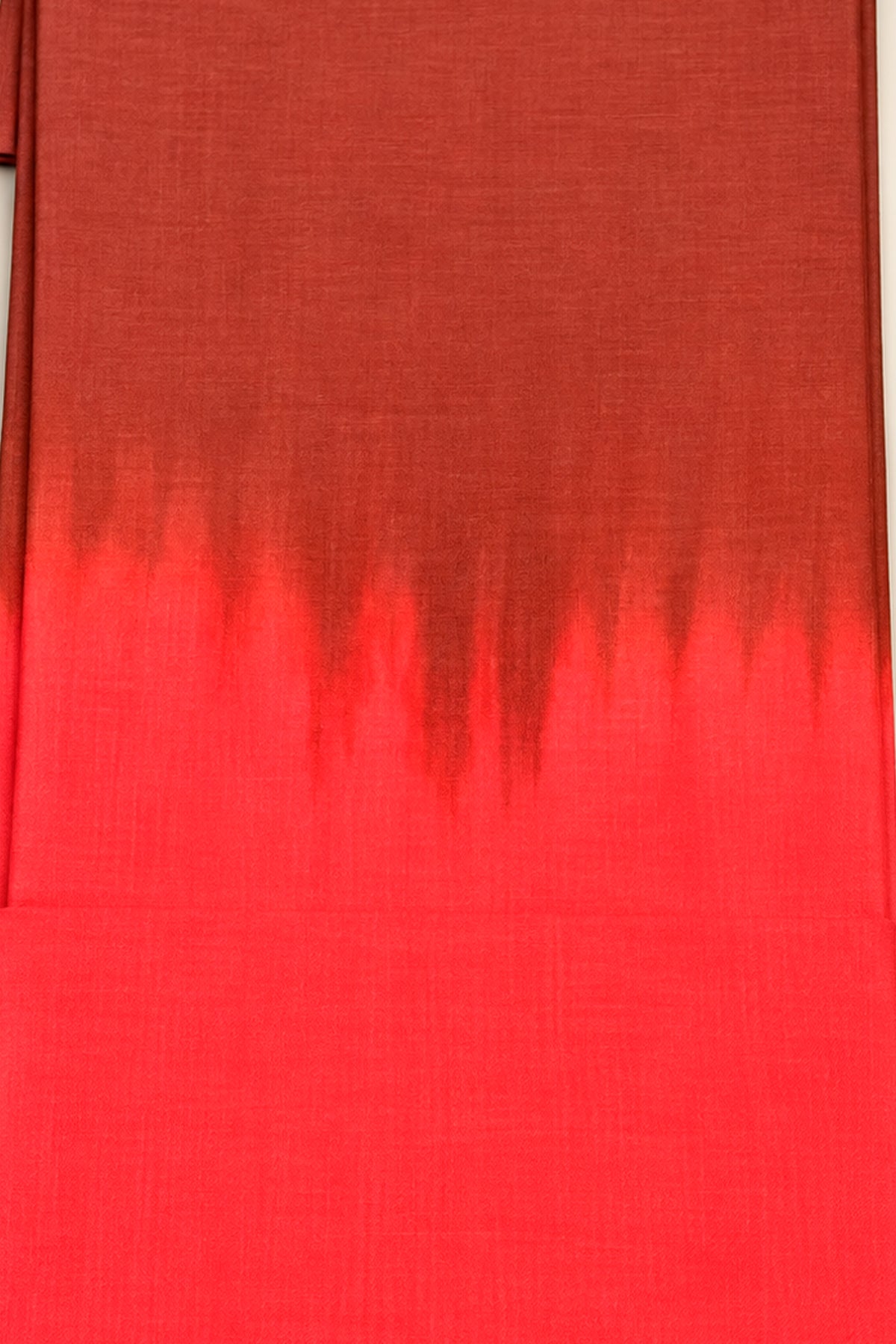 Cinnamon & Red Ombre Pure Cotton Hand Tie Dye Saree – SS085