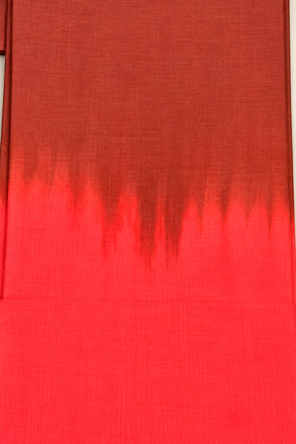 Cinnamon & Red Ombre Pure Cotton Hand Tie Dye Saree – SS085