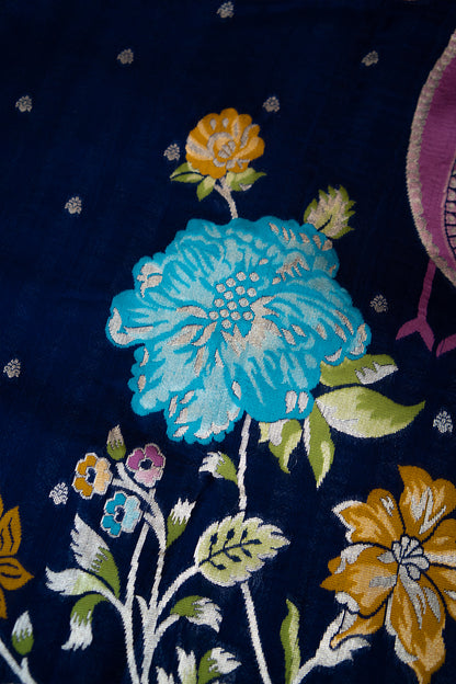 Mayur Vana Khaddi Silk Saree