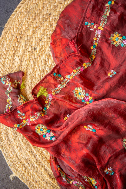 Ruby Aura Space Silk Saree