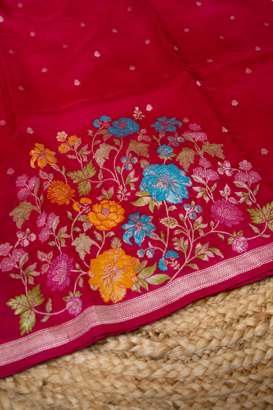 Rani Mayur Khaddi Silk Saree