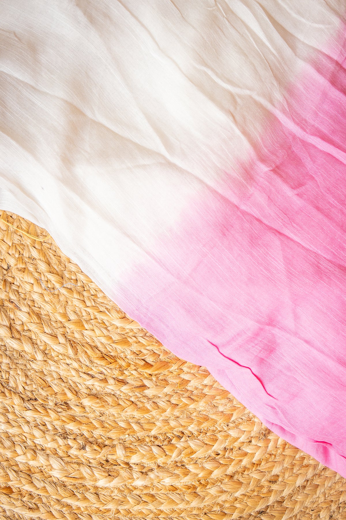 Blush Meadow Dual Tone Handcrafted Linen Saree