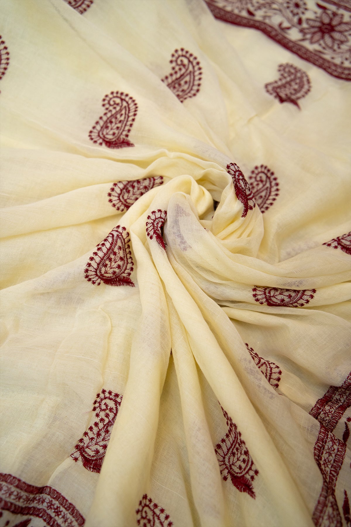 Noor Paisley Mul Cotton Saree