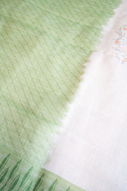 Vanya Grace Digital Print Linen Saree