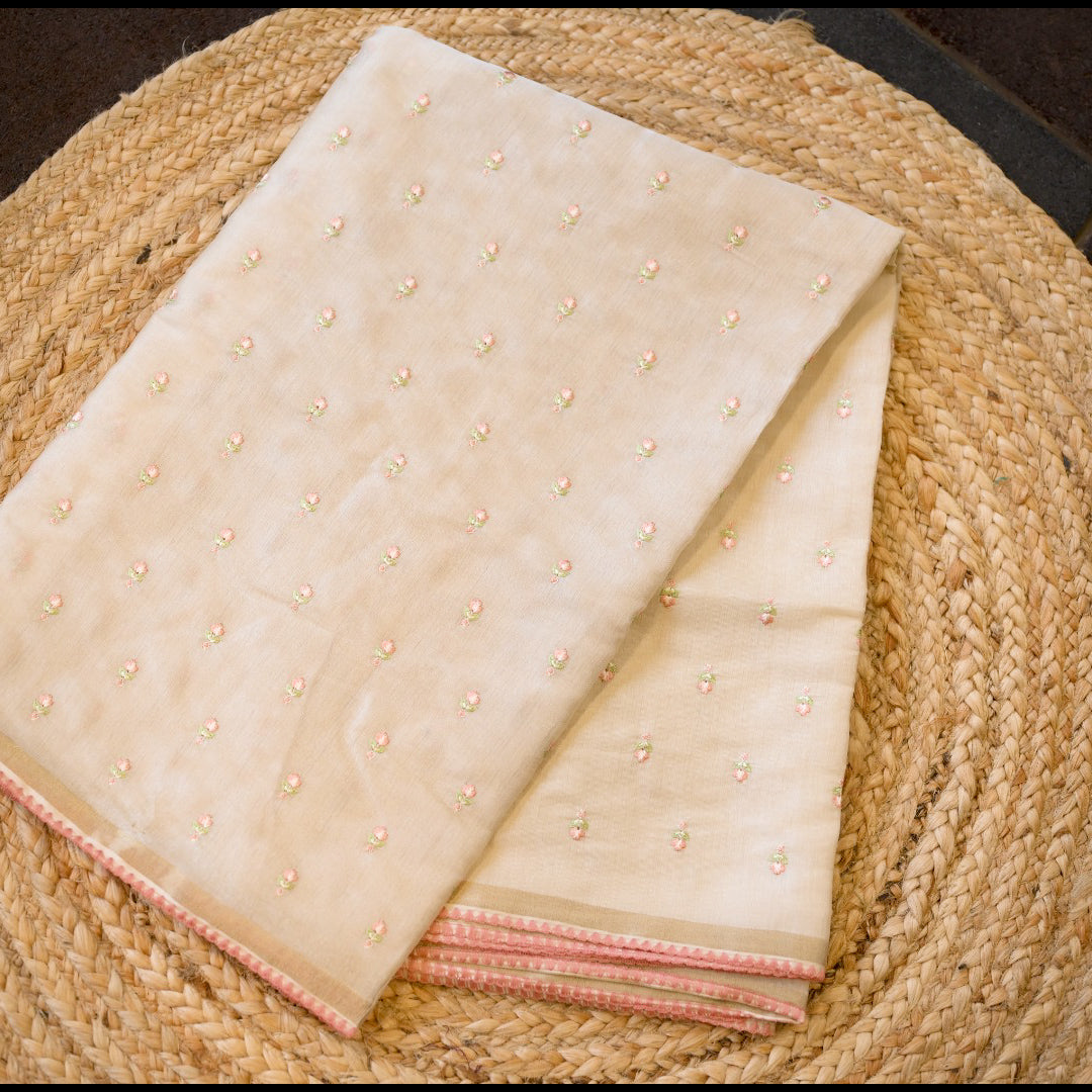 Mul Chanderi Saree – Blush Bloom SS046