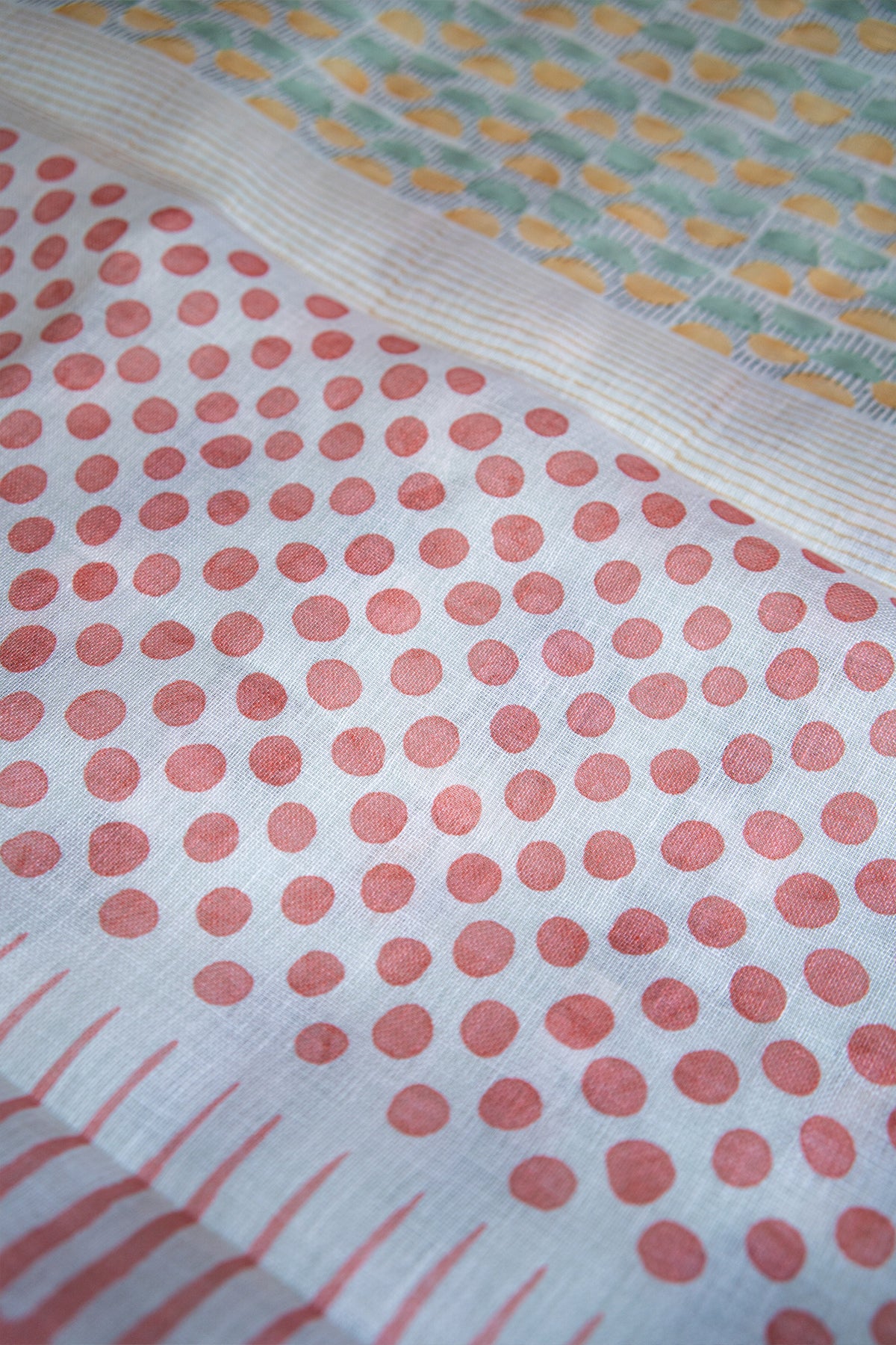 Pastel Wheels Digital Print Linen Saree