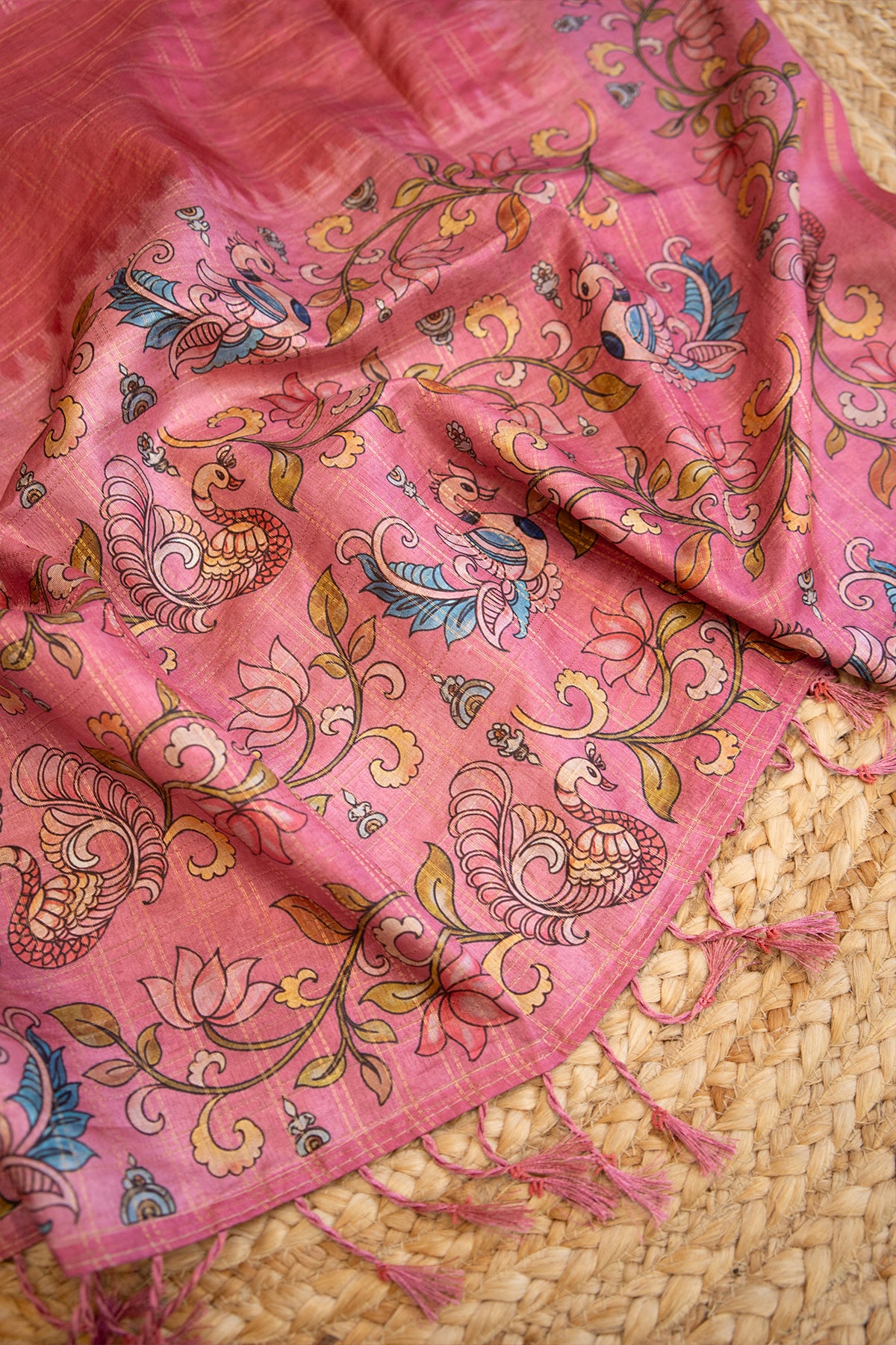 Gulnaar Matka Tussar Saree