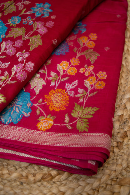 Rani Mayur Khaddi Silk Saree