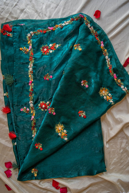 Emerald Vanya Space Silk Saree