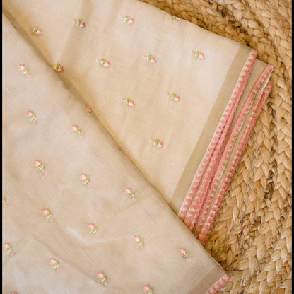 Mul Chanderi Saree – Blush Bloom SS046