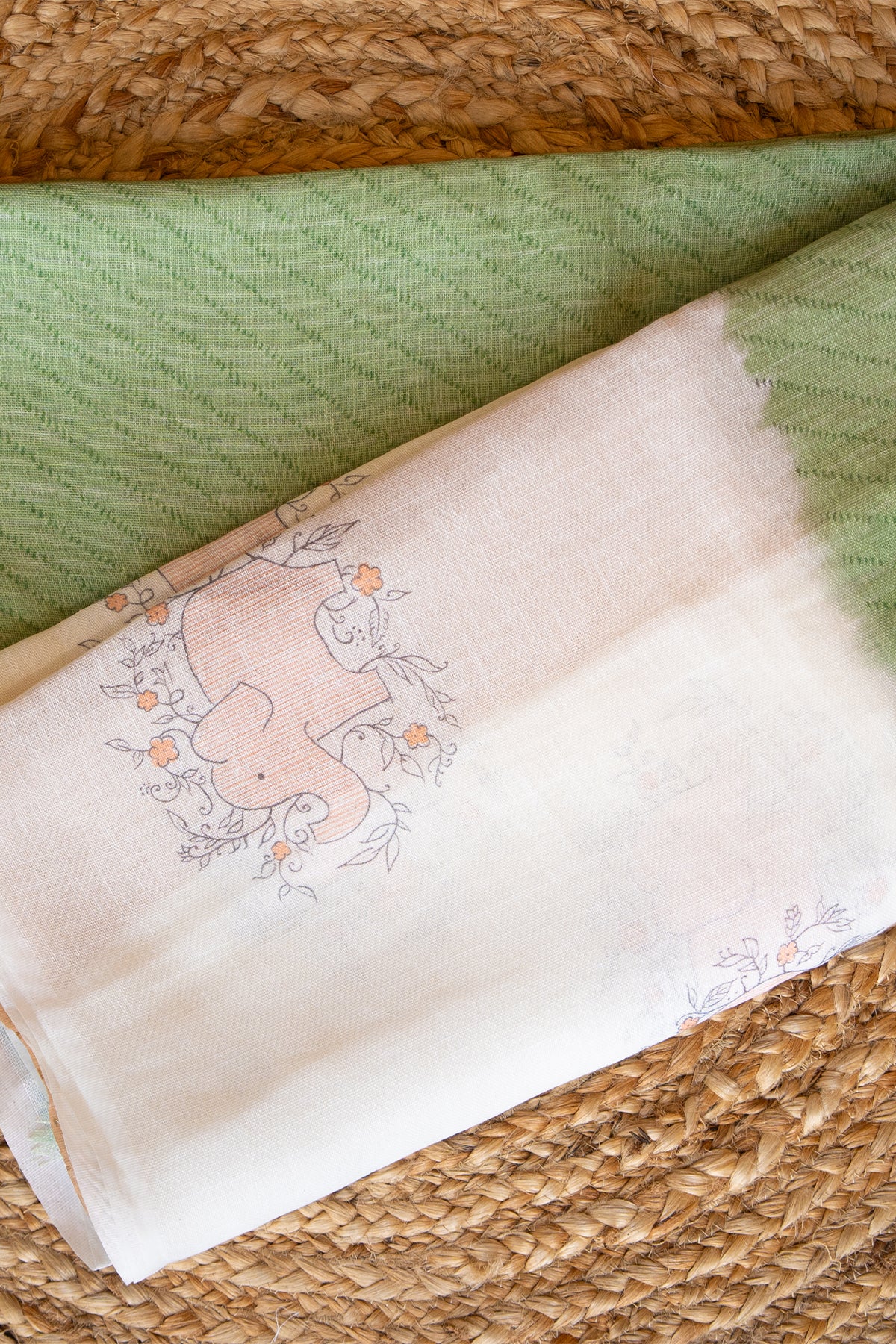 Vanya Grace Digital Print Linen Saree