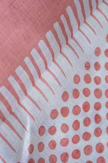 Pastel Wheels Digital Print Linen Saree