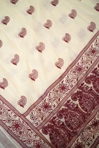 Noor Paisley Mul Cotton Saree