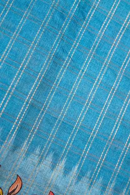 Neel Kamal Matka Tussar Saree