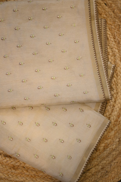 Mul Chanderi Saree– Earth Blossom SS047